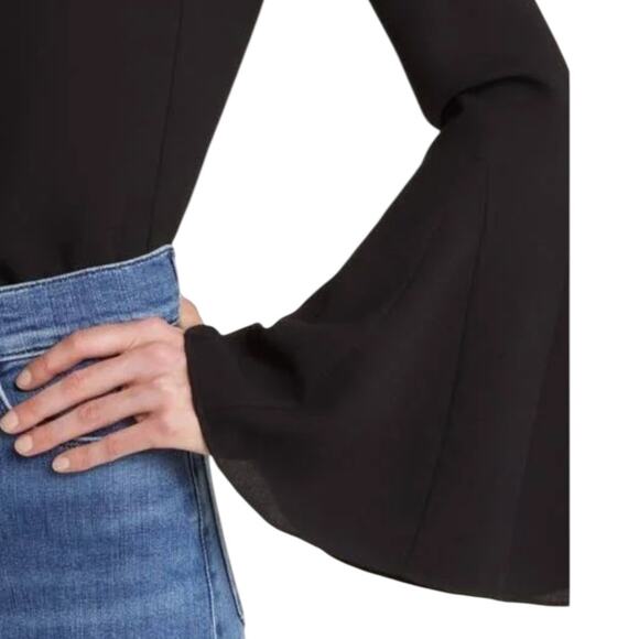 NWOT Frame Bell Sleeve Black Top/Blouse – Sz Small - Picture 5 of 10
